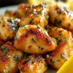 Lemon Garlic Chicken Bites Recipe First Image