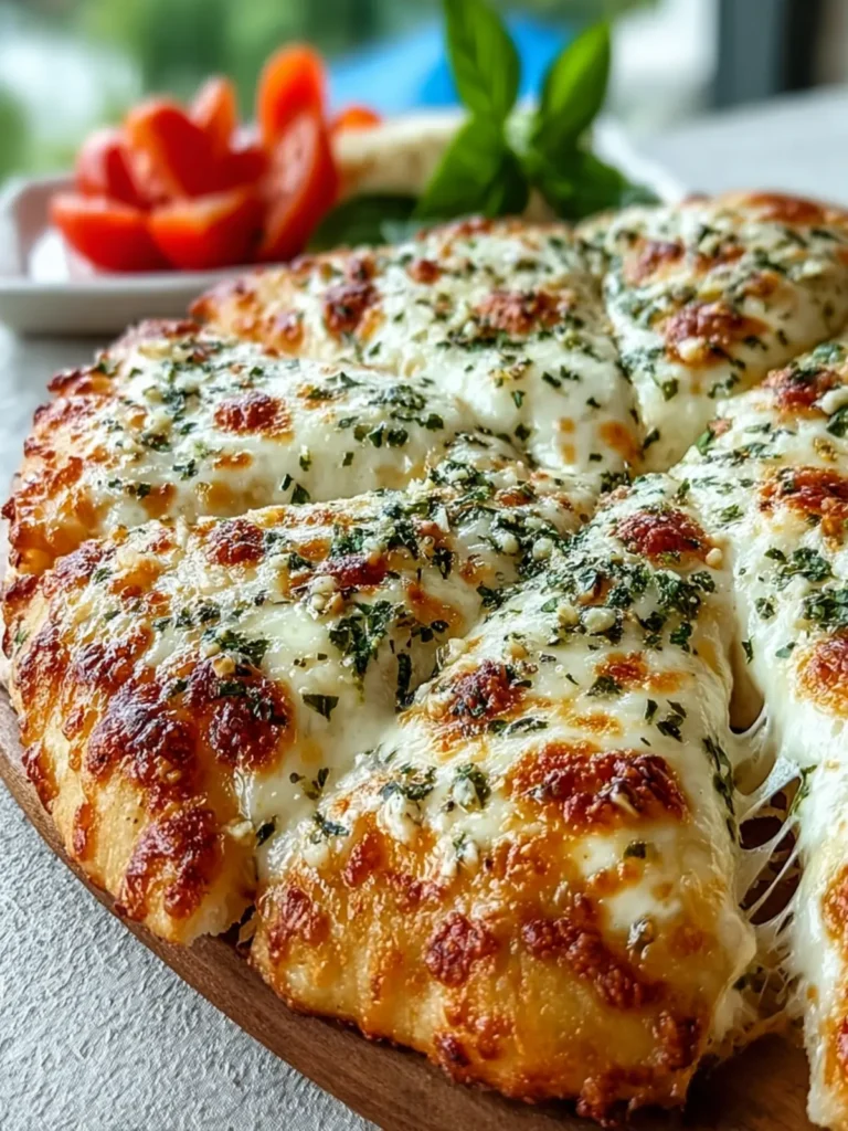 Cheesy Basil and Garlic Pizza First Image