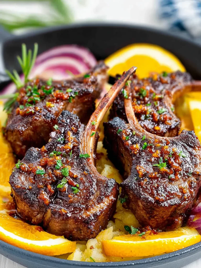 Easy Lamb Chops Recipe with Harissa and Orange First Image