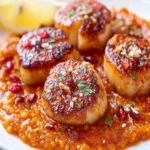 Seared Scallops with Spicy Red Pepper Sauce First Image