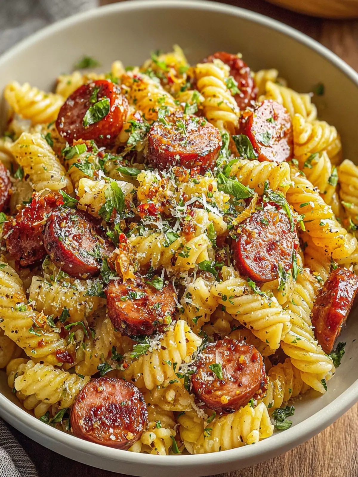Irresistible High-Protein Smoky Andouille Sausage Pasta First Image
