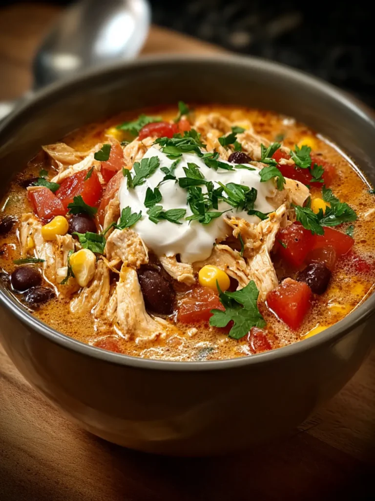 Crockpot Cream Cheese Chicken Chili First Image