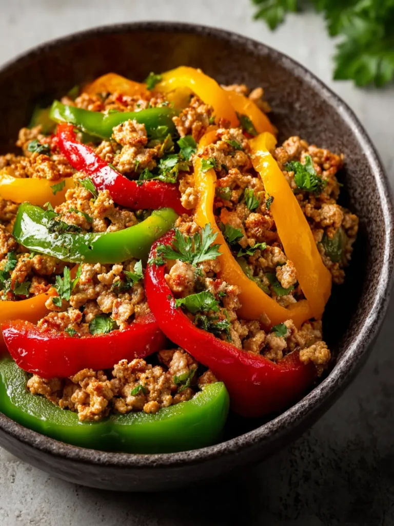 Ground Turkey and Peppers First Image