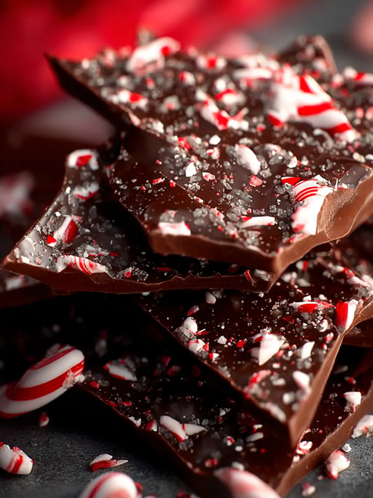 2-Ingredient Dark Chocolate Peppermint Bark First Image