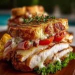 Easy Grilled Chicken Cordon Bleu Sandwich First Image