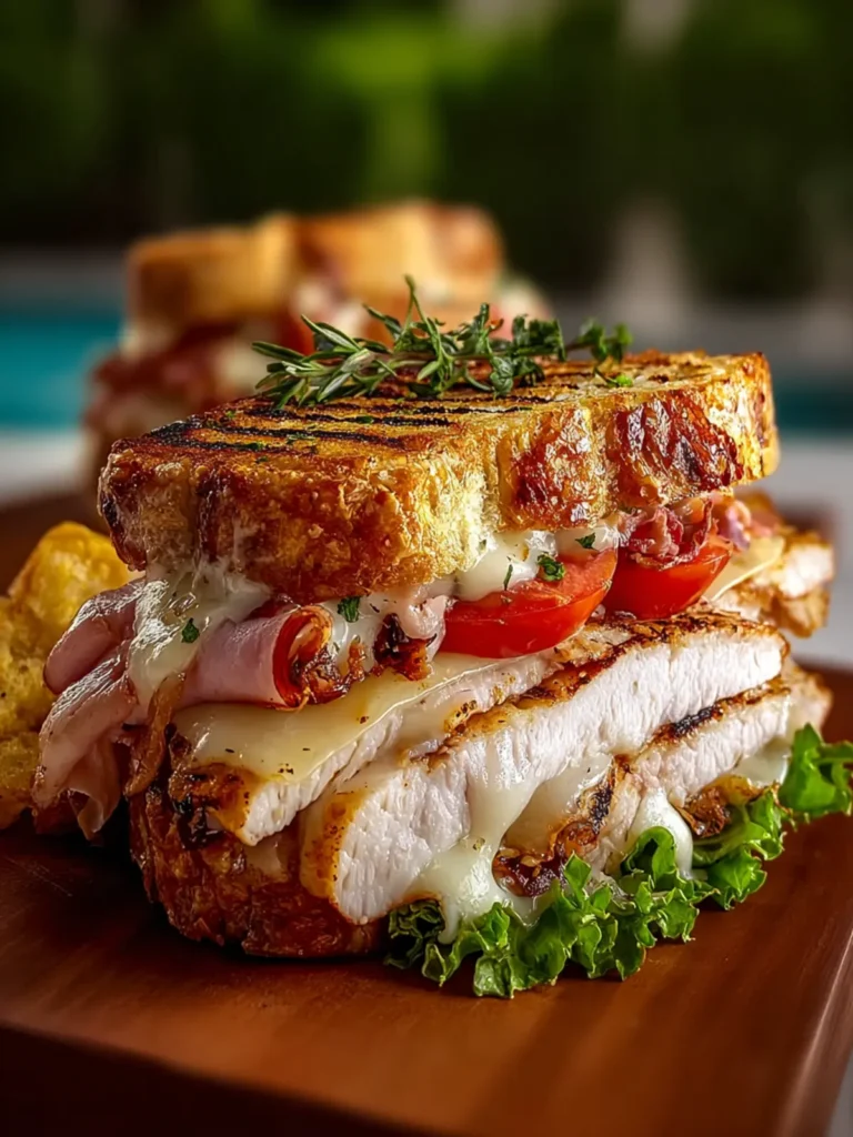 Easy Grilled Chicken Cordon Bleu Sandwich First Image