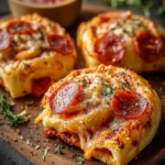 Flaky Pepperoni Pizza Rolls with Mozzarella and Herbs First Image