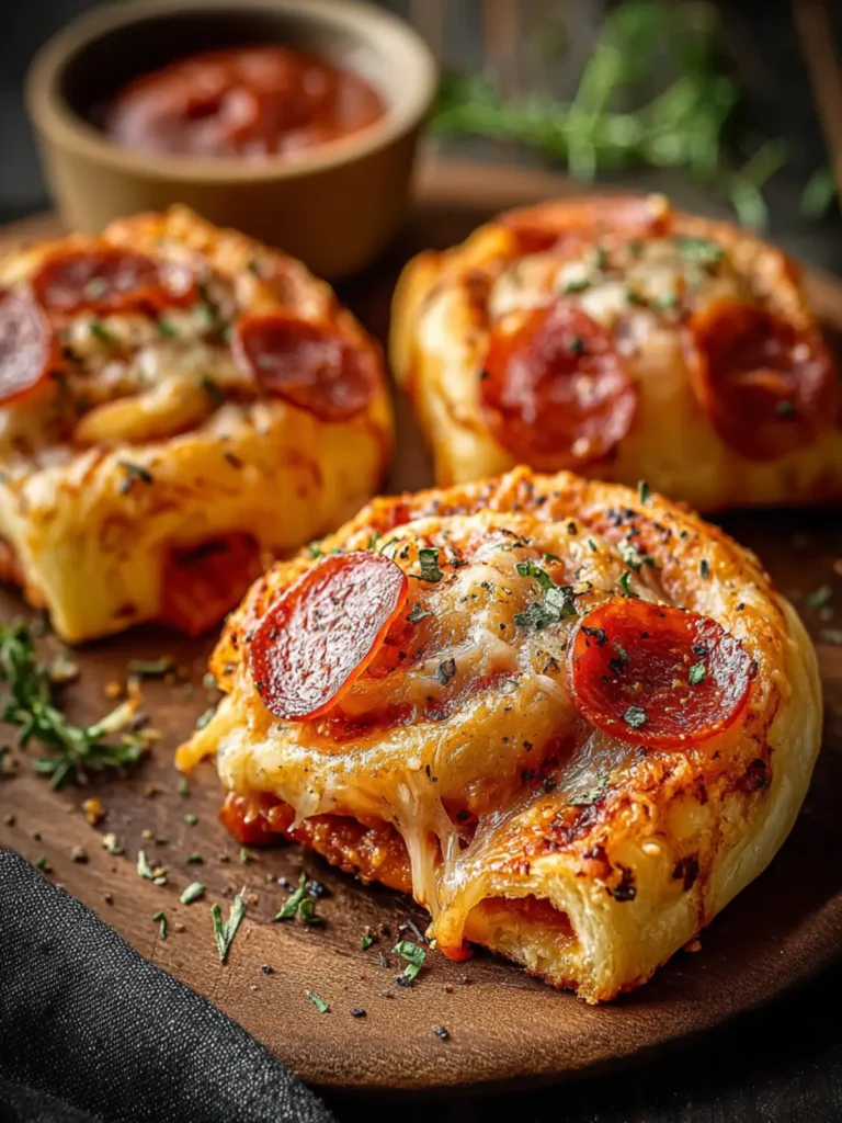 Flaky Pepperoni Pizza Rolls with Mozzarella and Herbs First Image