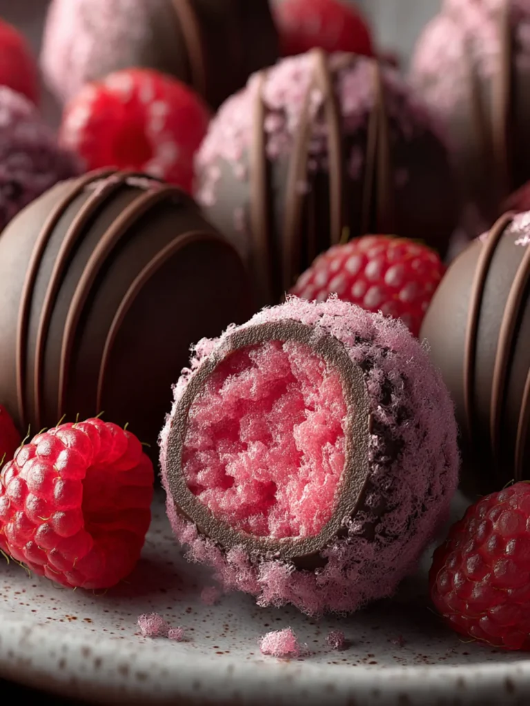 Irresistible Chocolate Raspberry Truffles Bites Recipe First Image