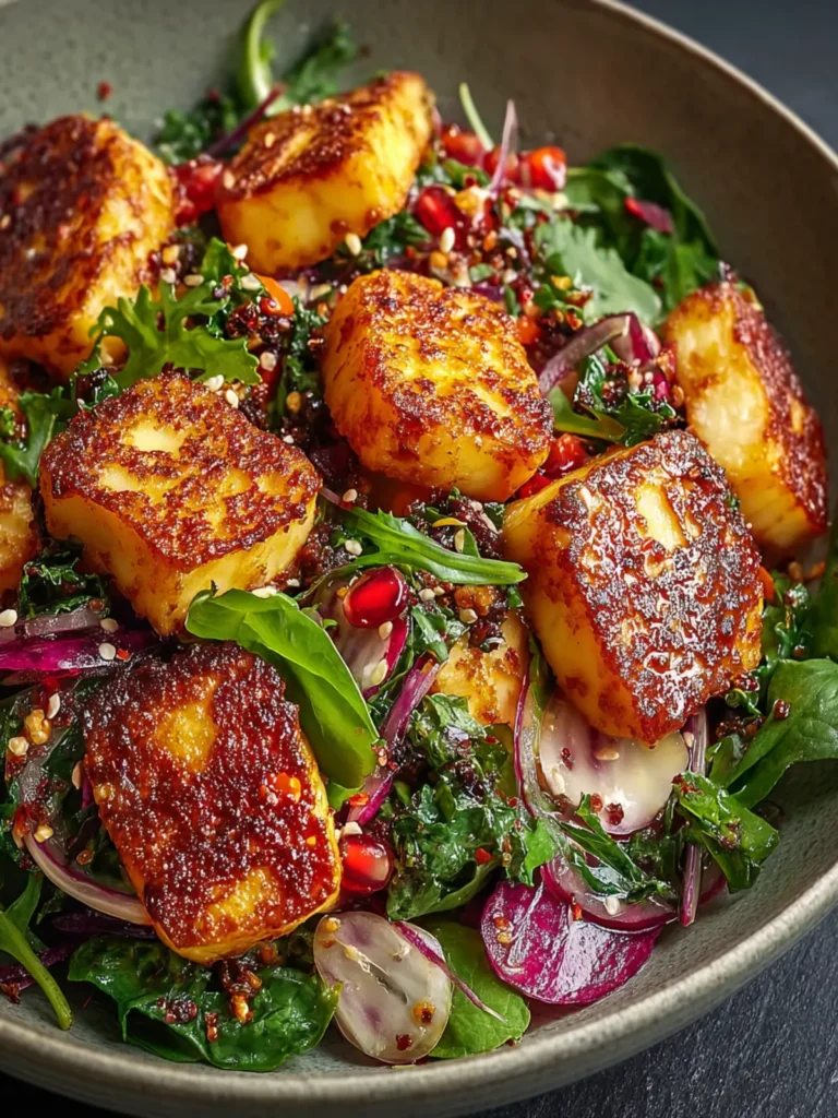Irresistible Spicy Honey Halloumi Salad Recipe Delight First Image
