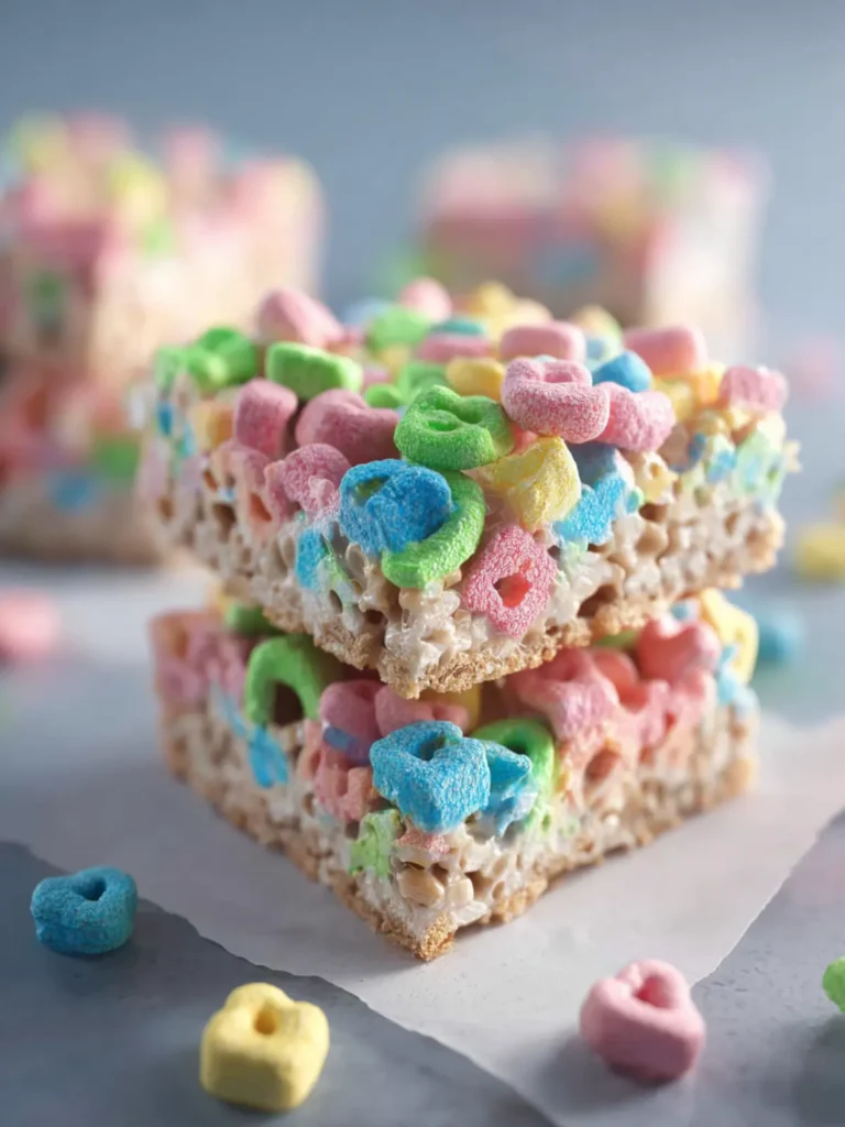 Lucky Charms No Bake Cookie Bars First Image