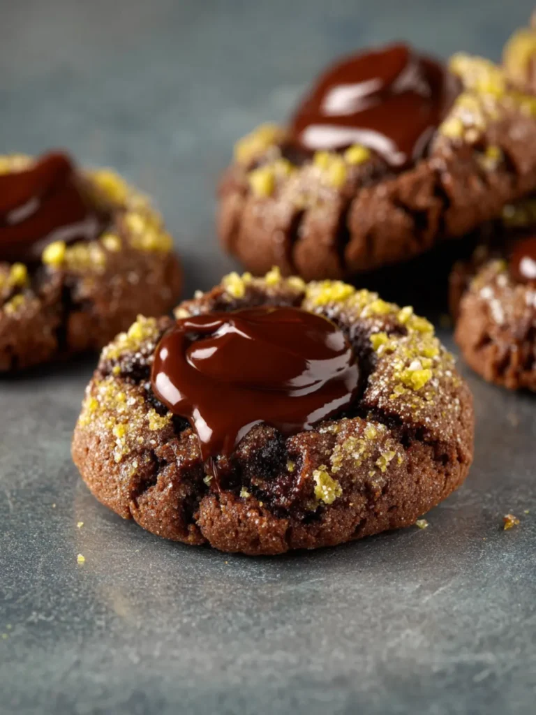 Chocolate Thumbprint Cookies First Image