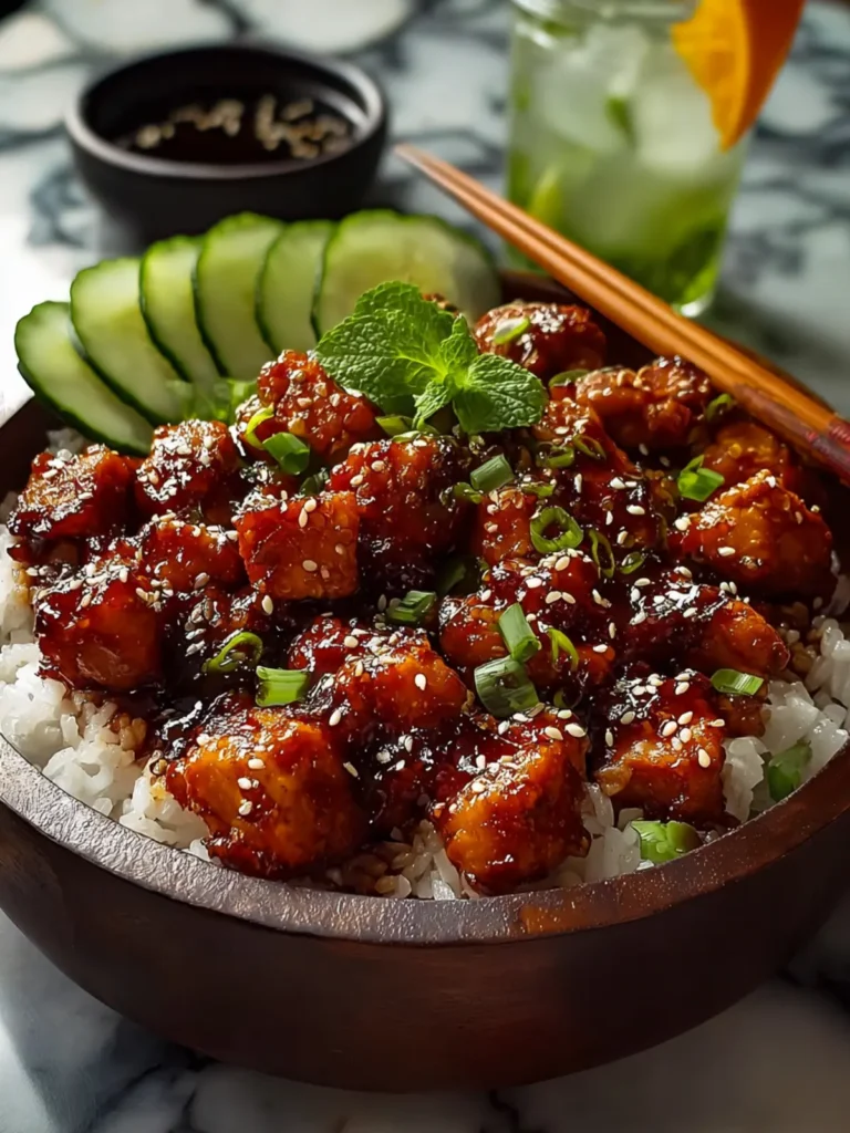 Honey Garlic Chicken Bowls First Image