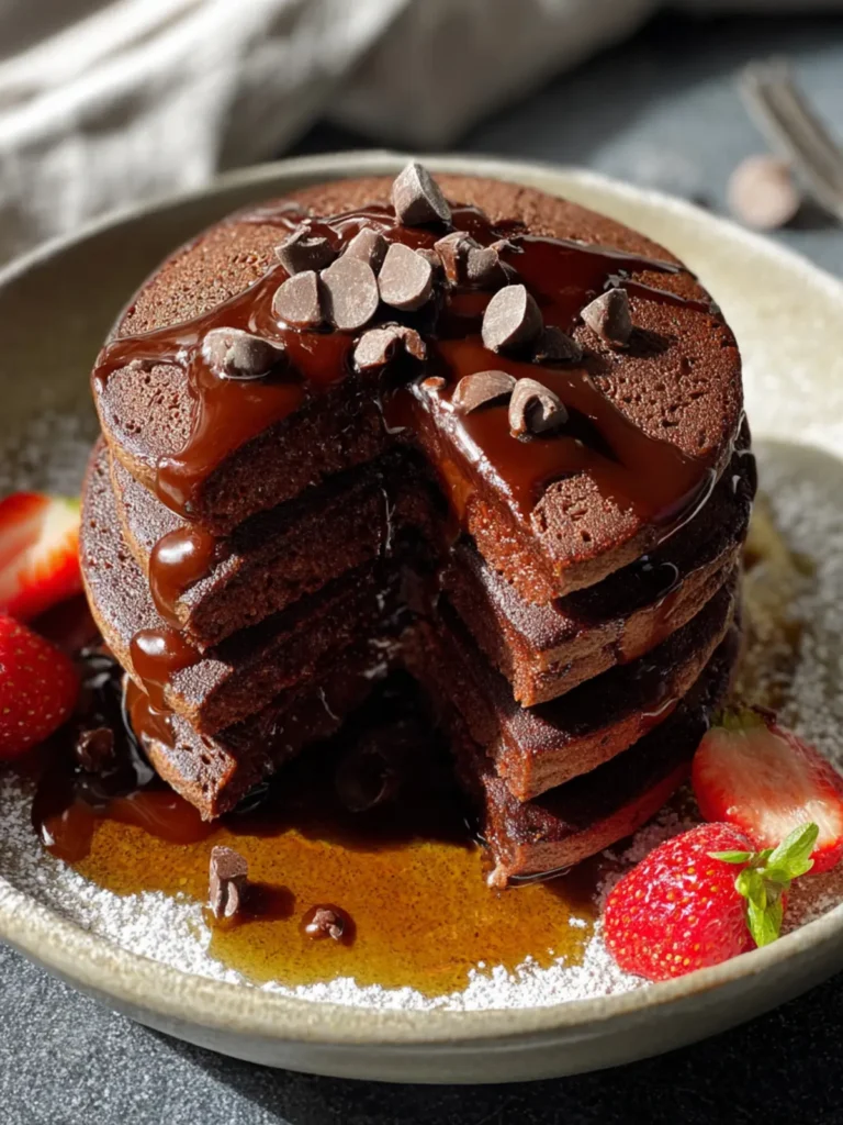 chocolate almond flour pancakes First Image