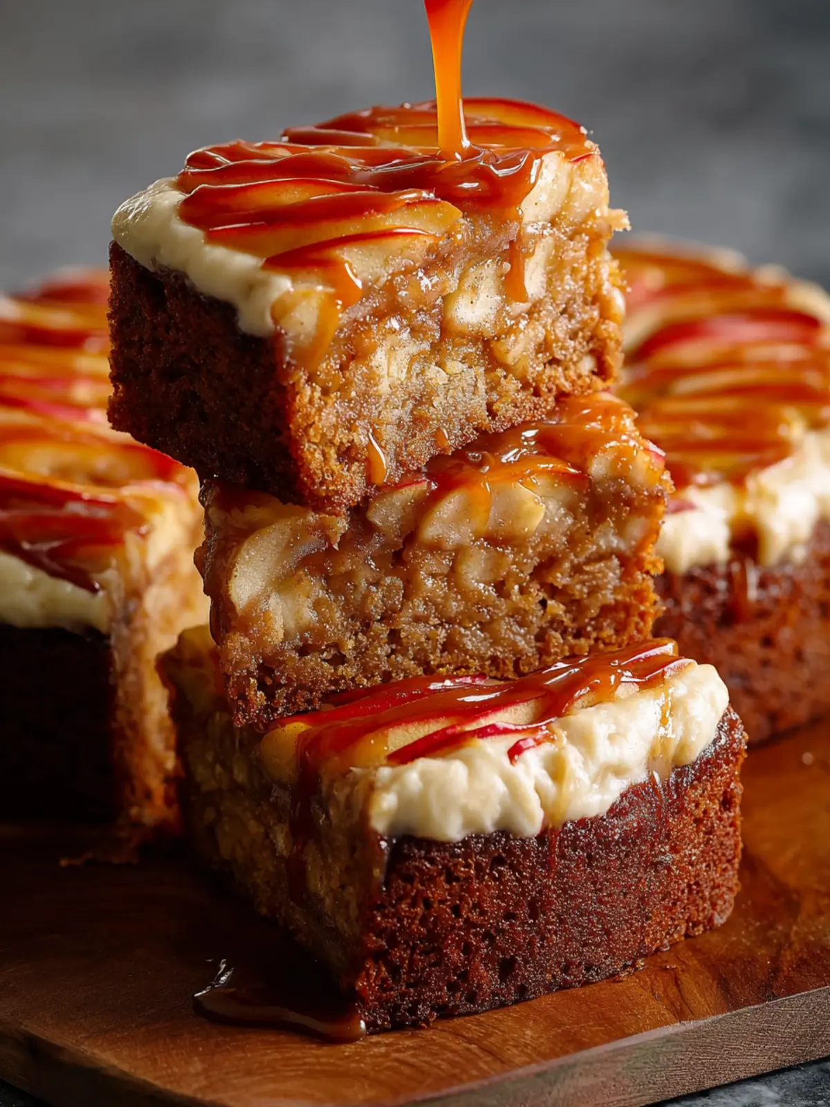 eggless caramel apple cake First Image