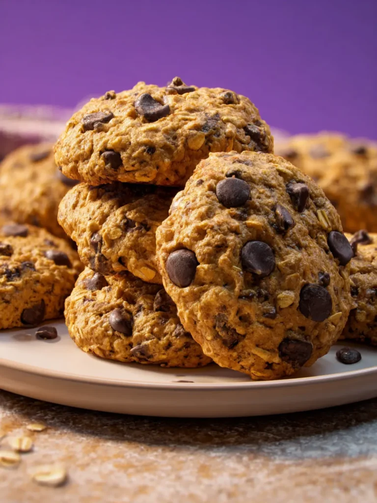 vegan chocolate chip oatmeal cookies First Image