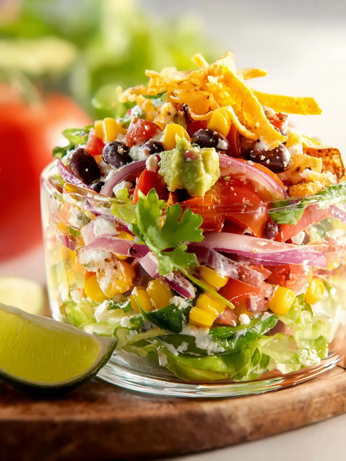 Mexican Layered Salad: Indulgent Freshness in Every Bite