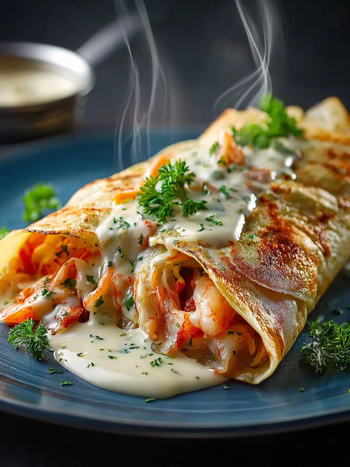 Seafood Crepes with Bechamel Sauce: Irresistibly Comforting Delight