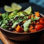 Sweet Potato and Black Bean Bowls with Avocado Lime Dressing First Image